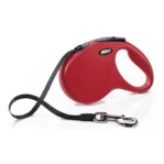 רצועת מתארכת לכלב פלקסי flexi פאן פס אדום  5 מטר L