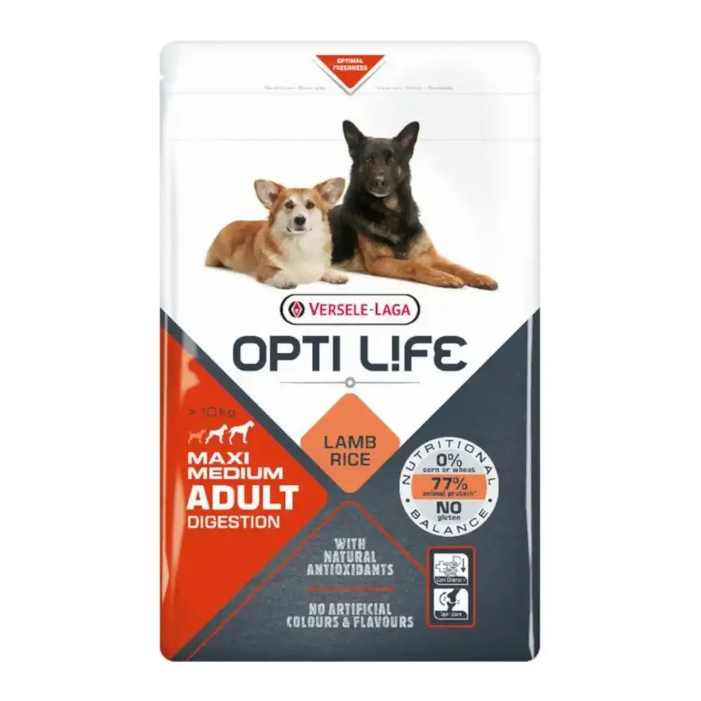 מזון כלבים אופטי לייף OPTI LIFE גזע בינוני/גדול כבש