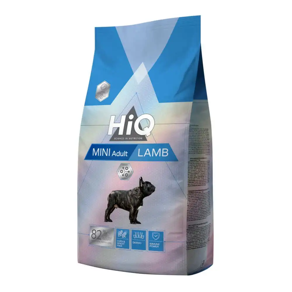 HiQ מזון לכלבים בוגרים מגזע קטן כבש ואורז