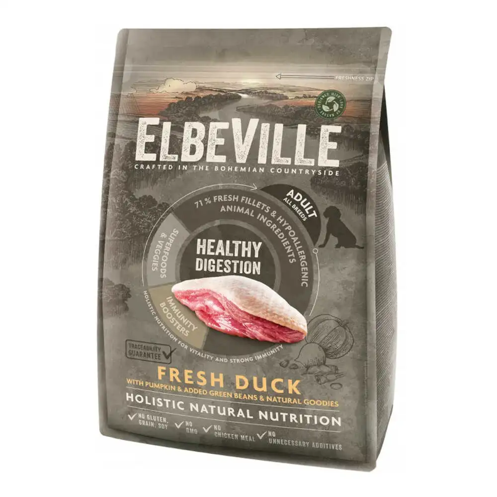 מזון כלבים אלבוויל ELBEVILLE ברווז והודו גזע בינוני