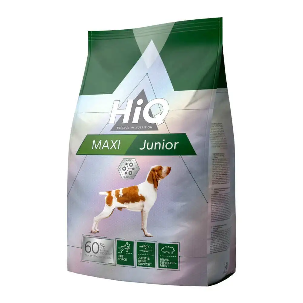 HiQ מזון לגורי כלבים מגזע גדול עוף ואורז