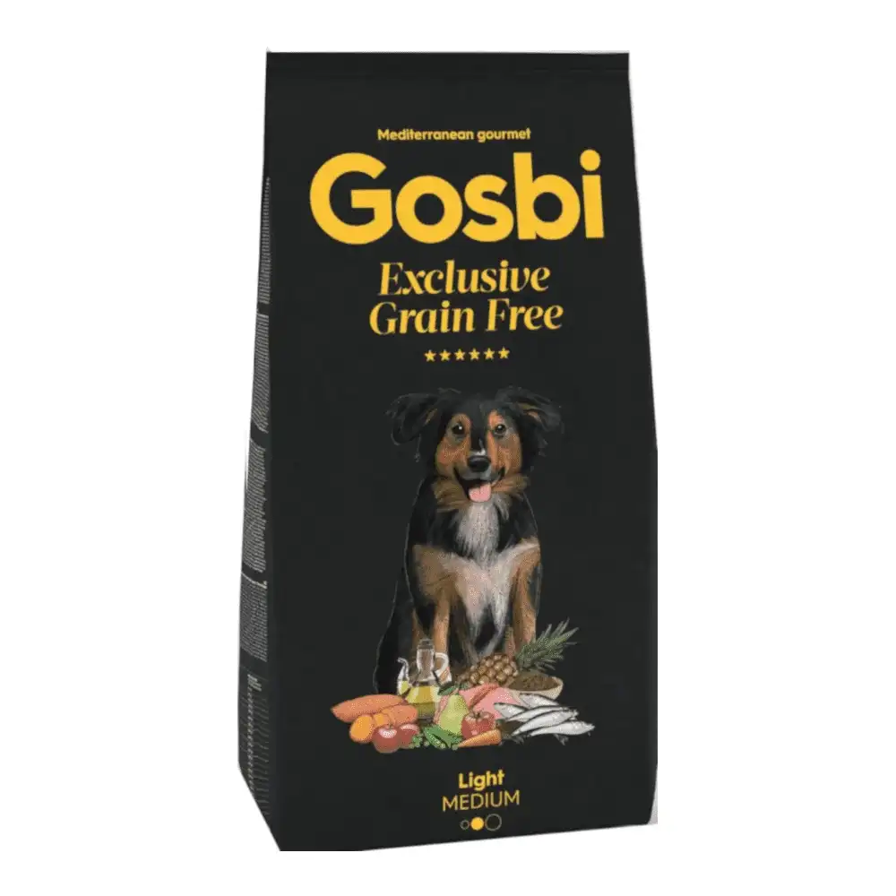 אוכל כלבים ללא דגנים גוסבי GOSBI לייט הודו ודגים