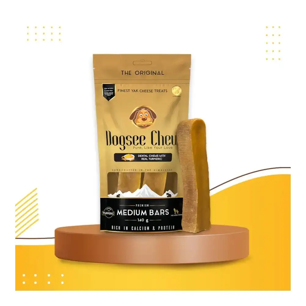 חטיף עצם חלב יאק וכורכום לכלב בינוני