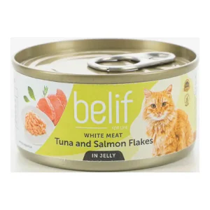 מעדן לחתול בליף – belife  טונה ופתיתי סלמון בג‘לי