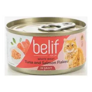 מעדן לחתול בליף – belife  טונה ופתיתי סלמון ברוטב