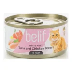 מעדן לחתול בליף – belife טונה וחזה עוף בג‘לי