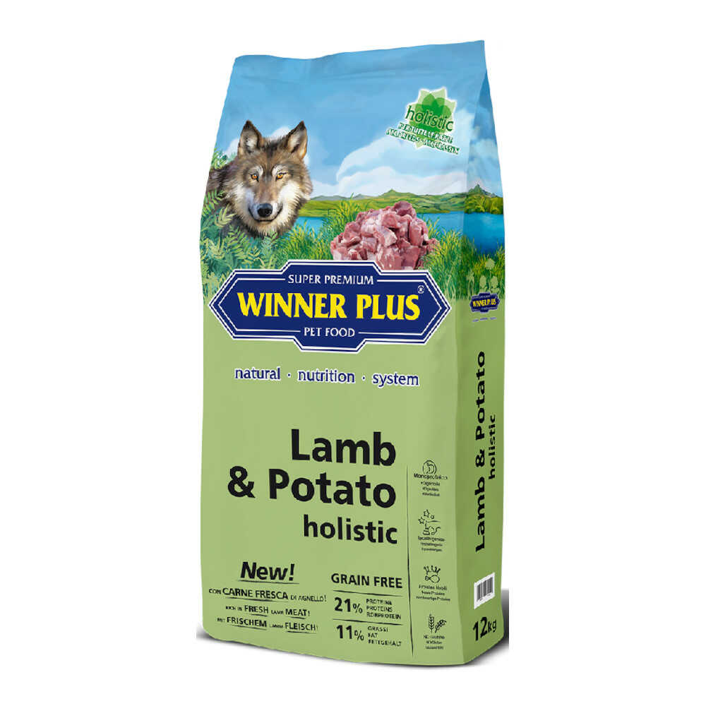 מזון הוליסטי לכלבים ווינר פלוס WINNER PLUS כבש ללא דגנים מזון הוליסטי לכלבים ווינר פלוס WINNER PLUS כבש ללא דגנים