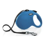 רצועת מתארכת לכלב פלקסי flexi פאן פס כחול  5 מטר S