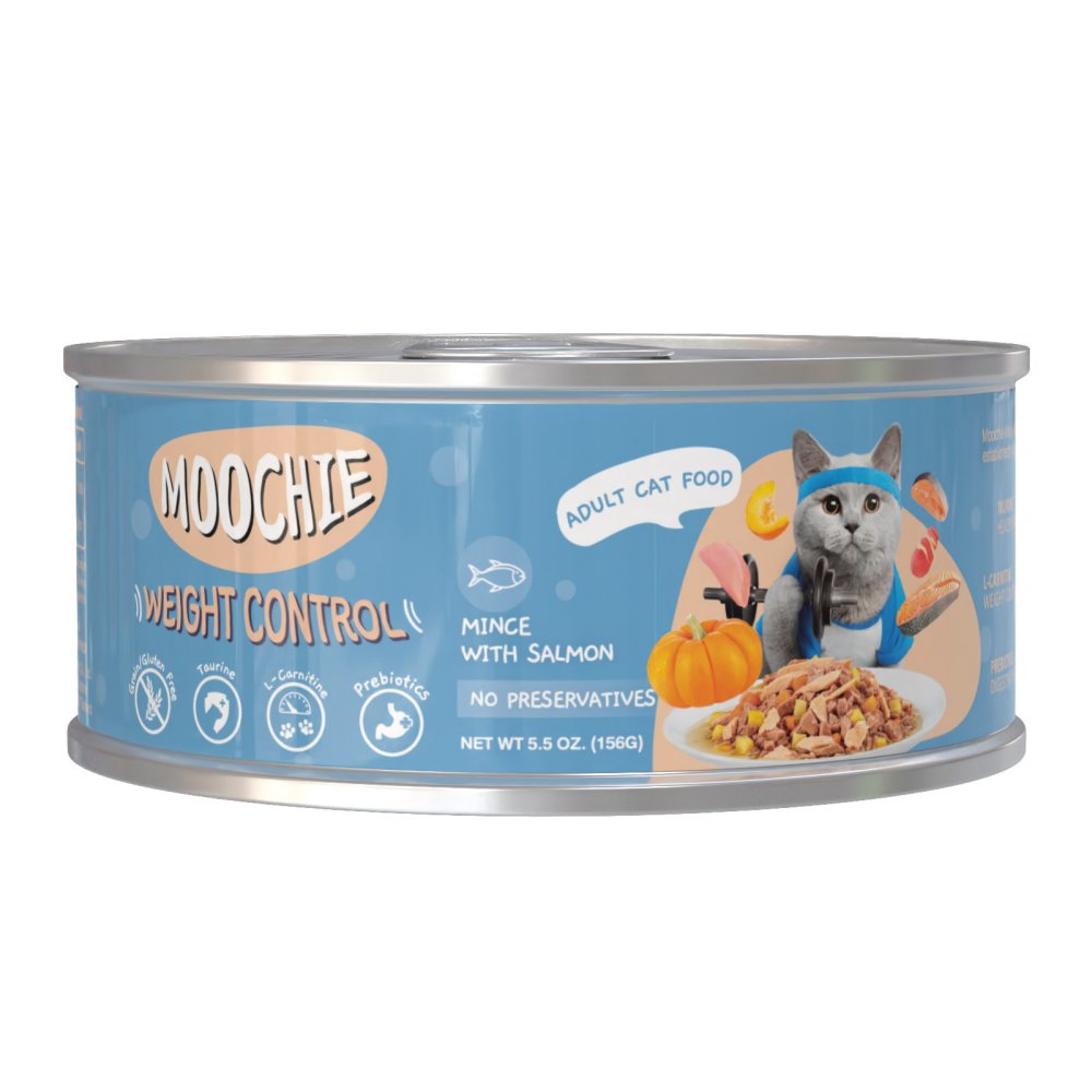 מעדן לייט לחתולים מוצ‘י – MOOCHIE עוף וסלמון