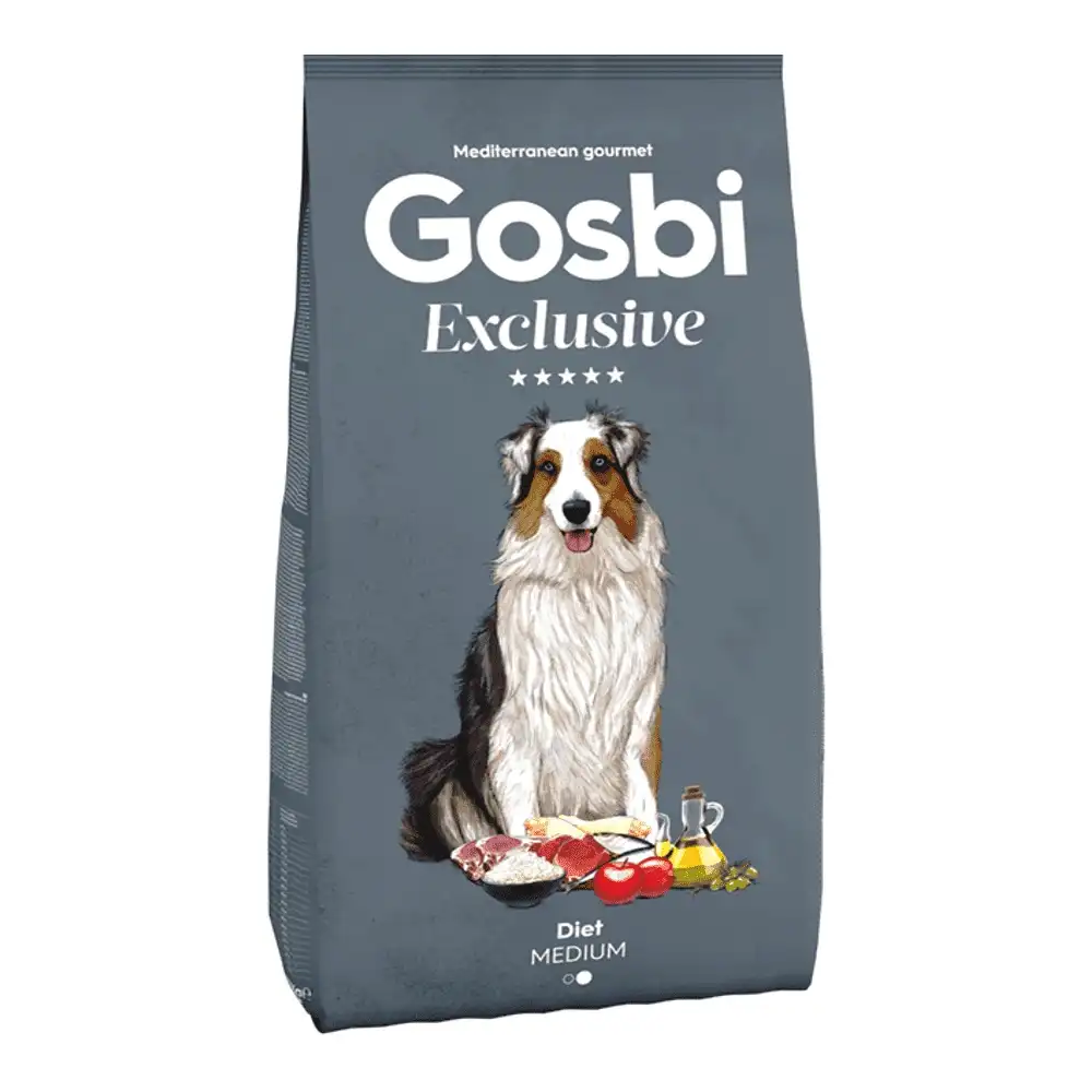 מזון לכלבים גוסבי GOSBI אקסלוסיב לייט עוף ואורז