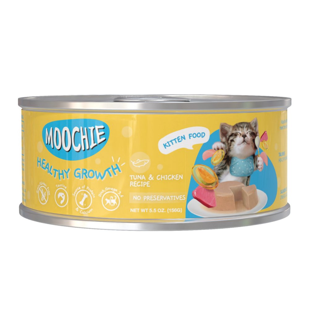 מעדן מוס לגורי חתולים מוצ‘י – MOOCHIE עוף וטונה