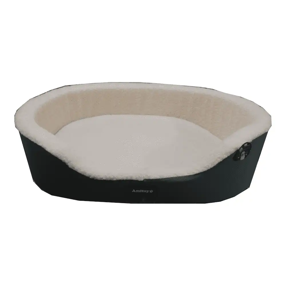 מיטת פרווה לבנה לכלב אורך: 80 ס"מ