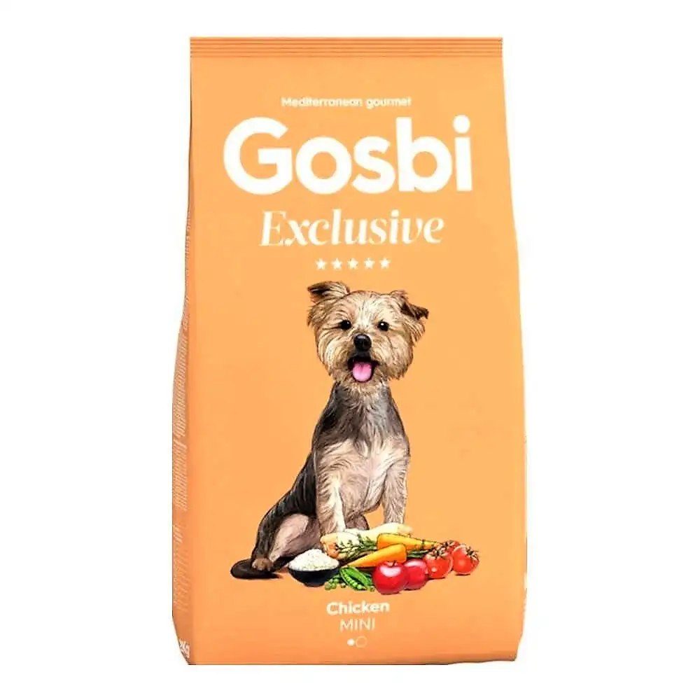 מזון לכלבים גוסבי GOSBI בוגר גזע קטן עוף ואורז