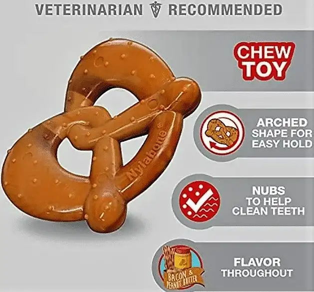 נילבון Nylabone - צעצוע לעיסה בצורת בייגלה