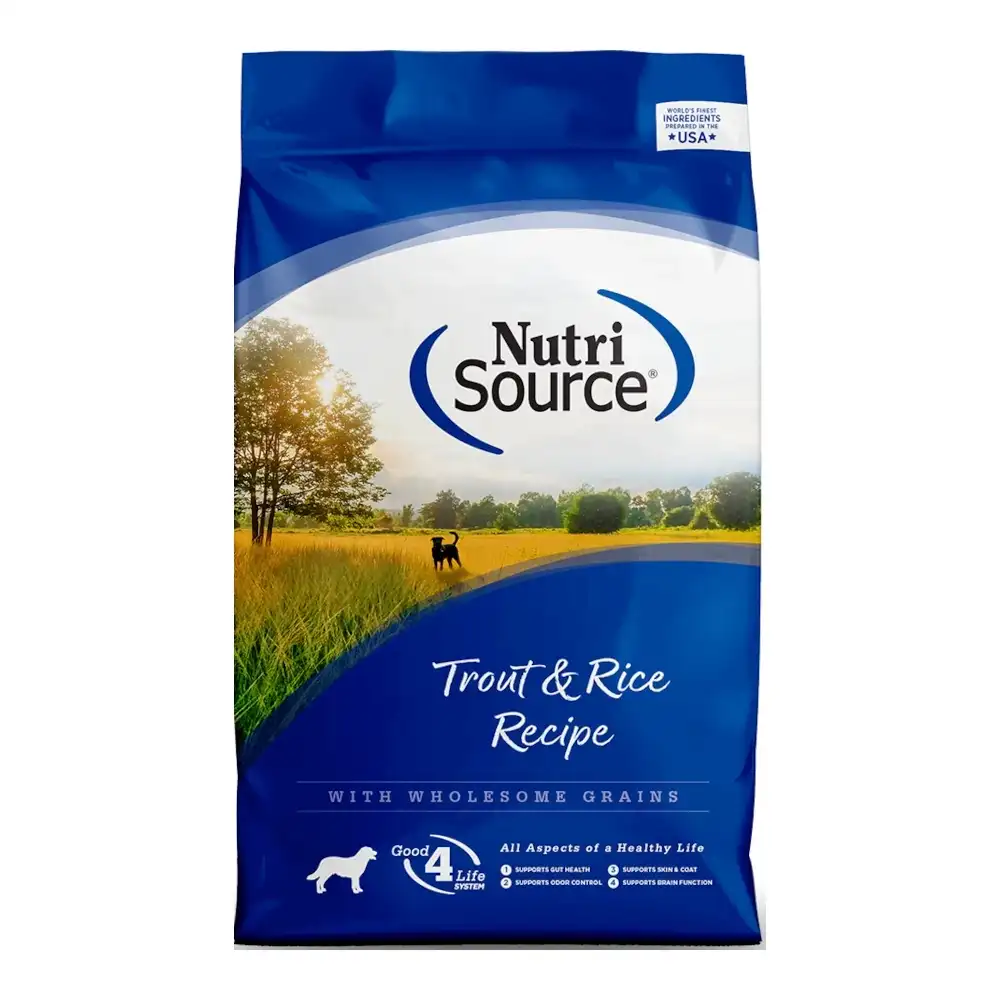 מזון לכלבים נוטרי סורס NUTRI SOURCE דג פורל ואורז
