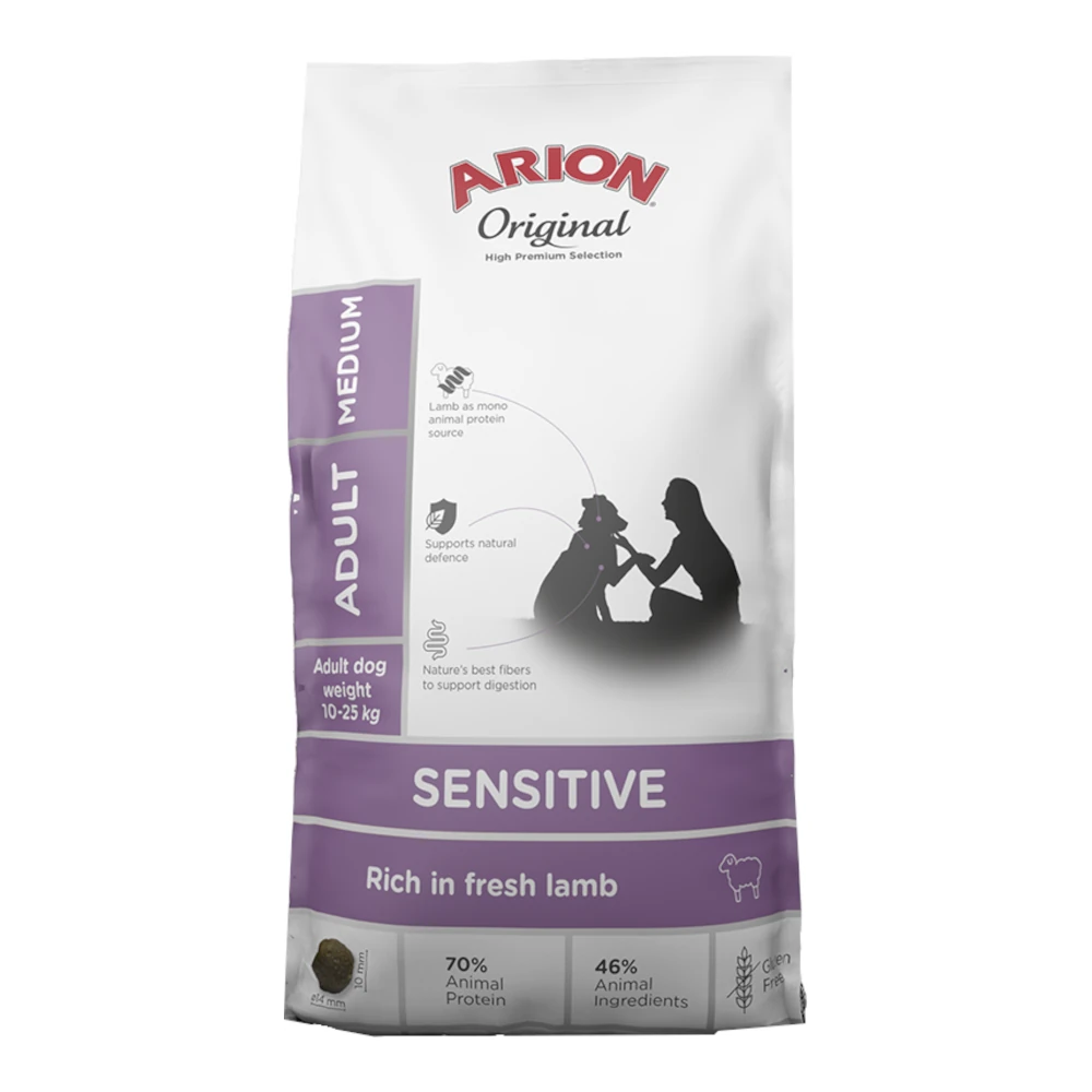 מזון כלבים אריון סנסטיב ARION SENSETIVE לקיבה רגישה