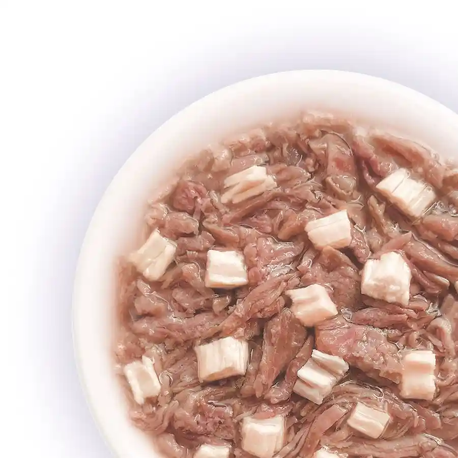 מעדן לחתול קאט פסט Cat Fest נתחי ברווז וארנבת בג‘לי