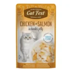 מעדן  קאט פסט Cat Fest נתחי עוף וסלמון בג‘לי