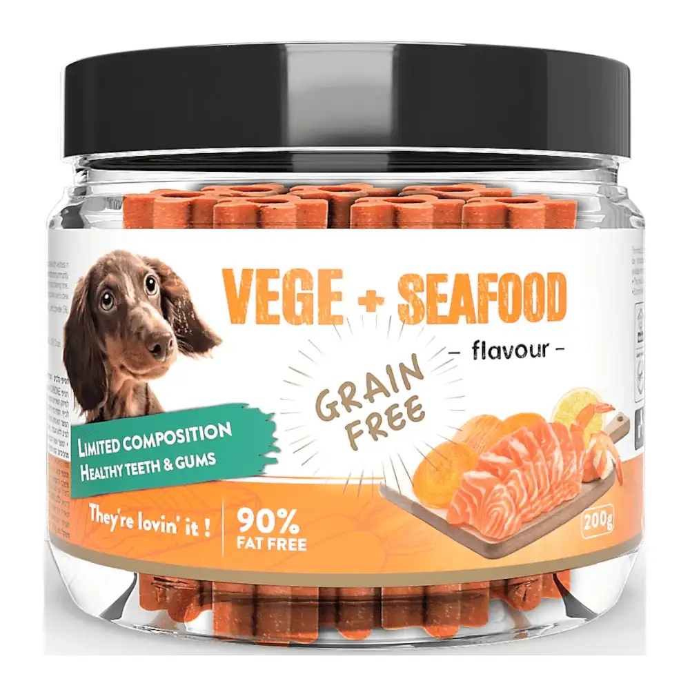 NUTRI TWIST חטיף כלבים ללא דגנים פירות ים וירקות