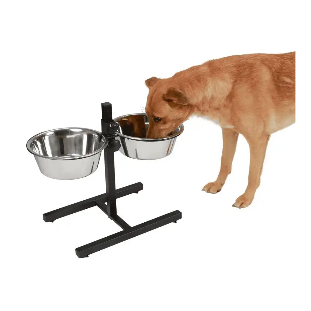 סטנד אוכל ושתיה מתכוונן לכלבים