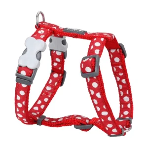 רתמה לכלב רד דינגו  RED DINGO אדום נקודות