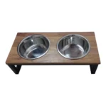 שולחן האכלה + קערות נירוסטה 21 ס"מ