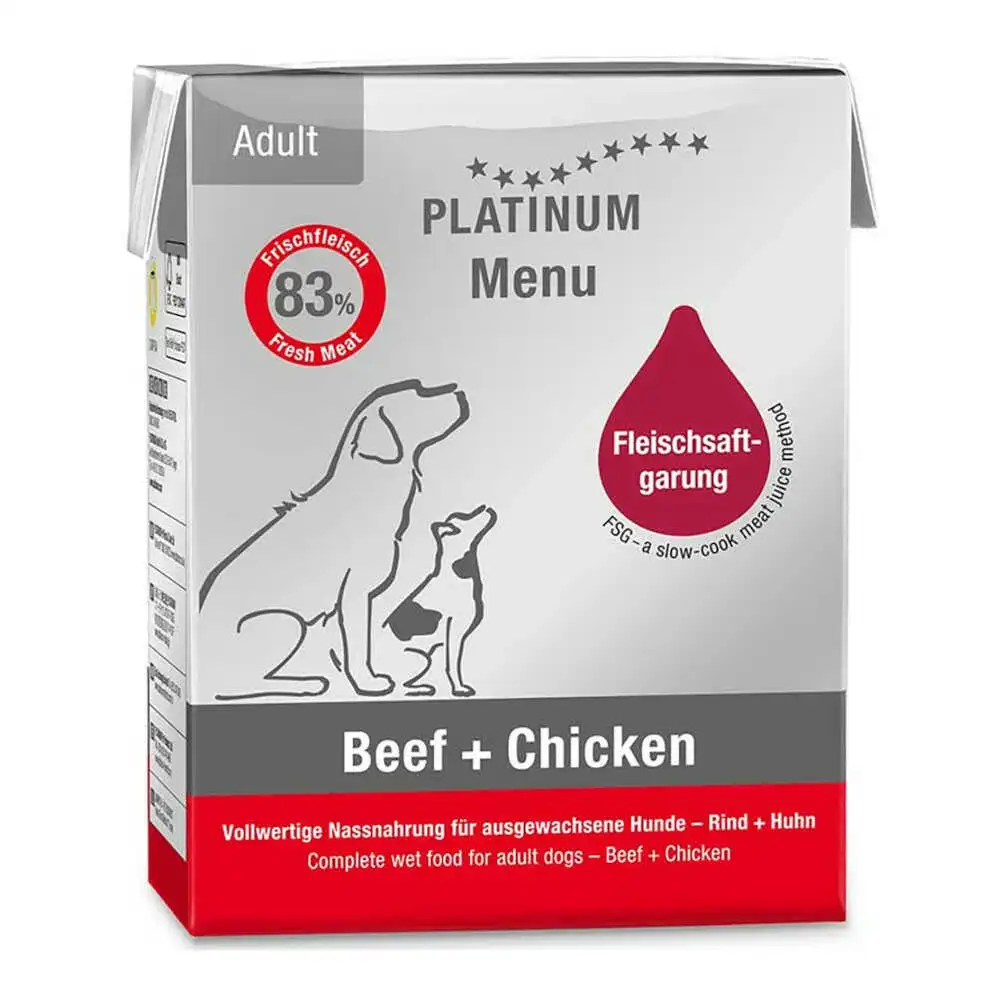 מזון רטוב לכלבים פלטינום PLATINUM עוף ובקר