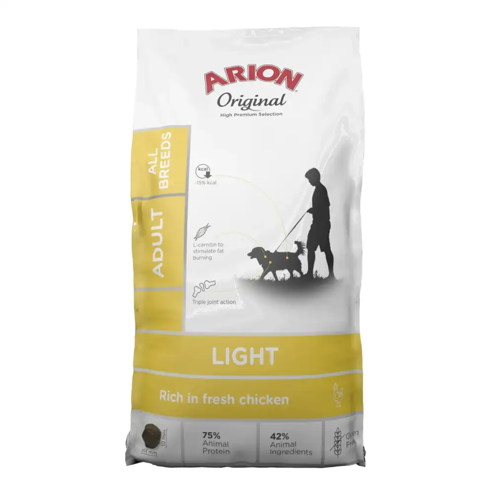 אוכל כלבים אריון ARION לייט עוף ואורז