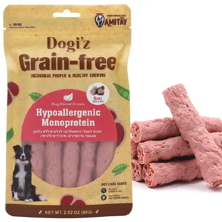 דוגיז - חטיף כלבים היפואלרגני ללא גלוטן מקלות בקר