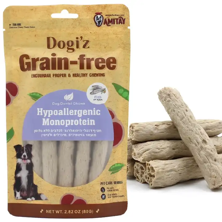 דוגיז - חטיף כלבים היפואלרגני ללא גלוטן מקלות דג