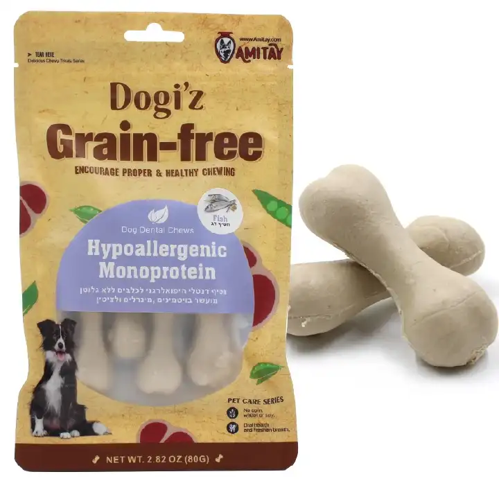 דוגיז - חטיף כלבים היפואלרגני ללא גלוטן עצם דג