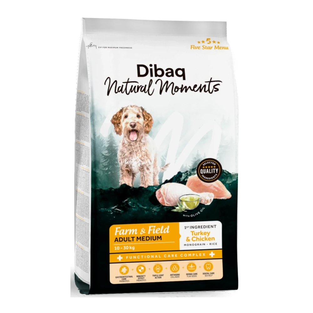 דיבאק Dibaq נטורל 5 כוכבים בוגר גזע בינוני עוף והודו