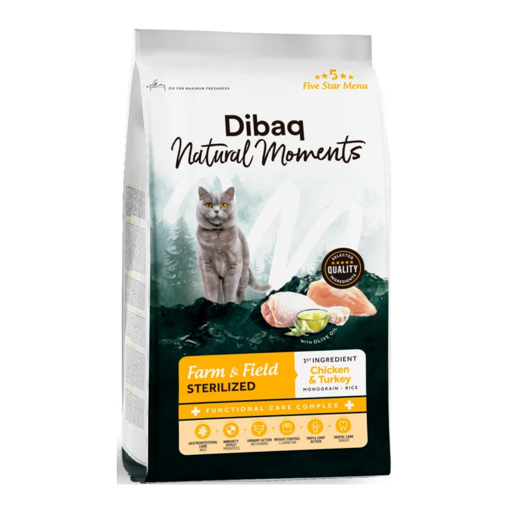 דיבאק Dibaq חתול נטורל 5 כוכבים סטרלייז עוף והודו