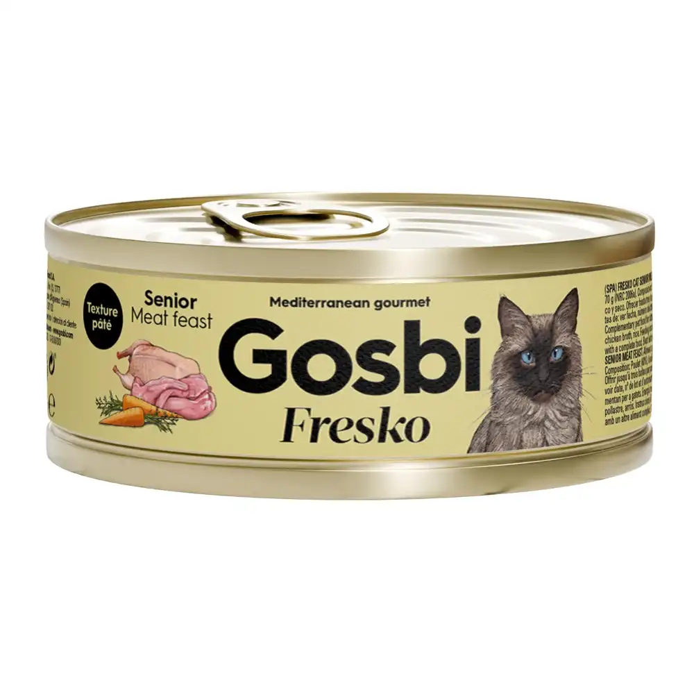 מעדן חתולים מבוגרים גוסבי GOSBI חגיגת בשרים