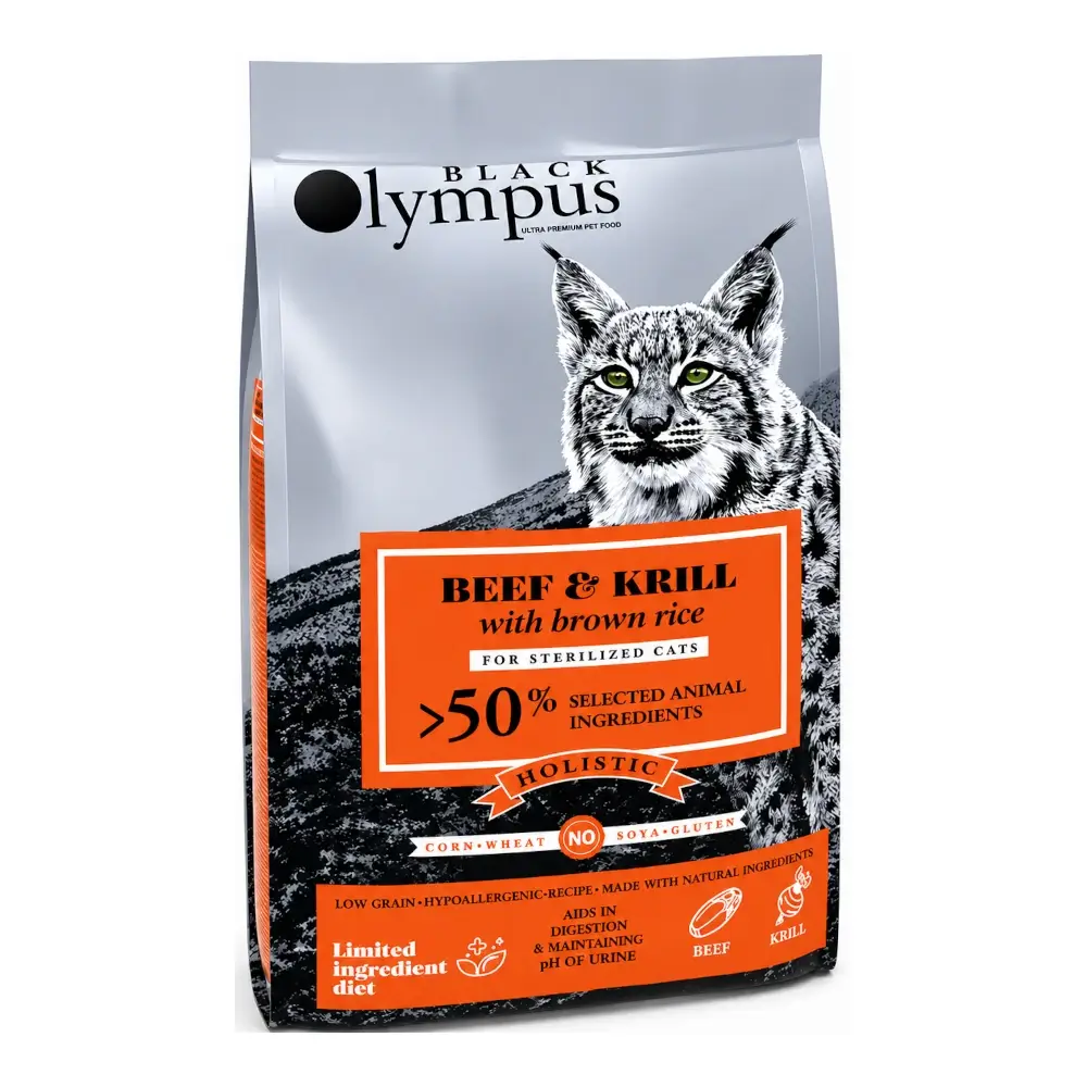 מזון חתולים בלאק אולימפוס BLACK OLYMPUS בקר וסרטנים