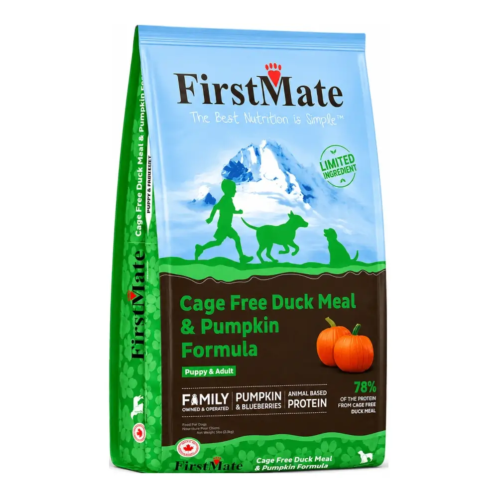 מזון כלבים פירסט מייט FirstMate ברווז ודלעת ללא דגנים